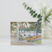 John Singer Sargent - Afbeelding in Hammock, Flori Briefkaart (Staand voorkant)