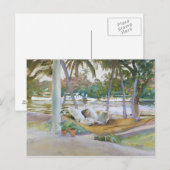 John Singer Sargent - Afbeelding in Hammock, Flori Briefkaart (Voorkant / Achterkant)