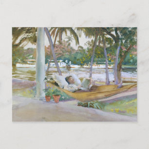 John Singer Sargent - Afbeelding in Hammock, Flori Briefkaart