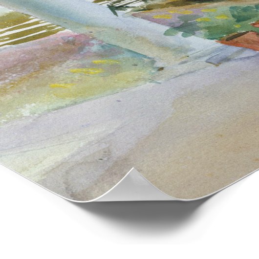 John Singer Sargent - Afbeelding in Hammock, Flori Poster (Hoek)