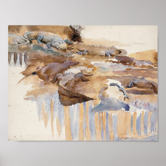 John Singer Sargent - Alligators Poster (Voorkant)