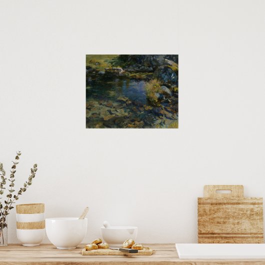 John Singer Sargent - Alpine Pool Poster (Keuken)