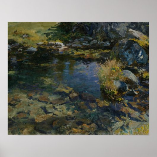 John Singer Sargent - Alpine Pool Poster (Voorkant)