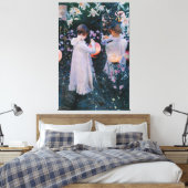 John Singer Sargent, Anjer, Lelie, Lelie, Roos Canvas Afdruk (Insitu (Slaapkamer))