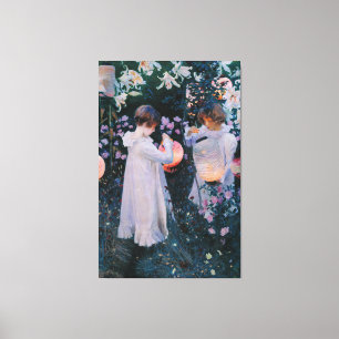 John Singer Sargent, Anjer, Lelie, Lelie, Roos Canvas Afdruk