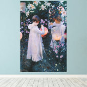 John Singer Sargent, Anjer, Lelie, Lelie, Roos Canvas Afdruk (Insitu (Houten vloer))