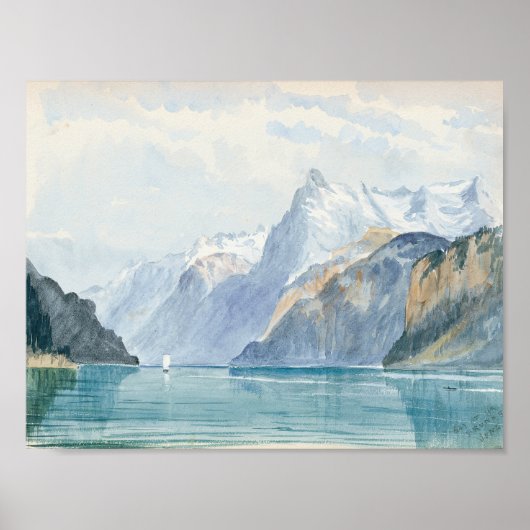 John Singer Sargent - Baai van Uri, Brunnen Poster (Voorkant)