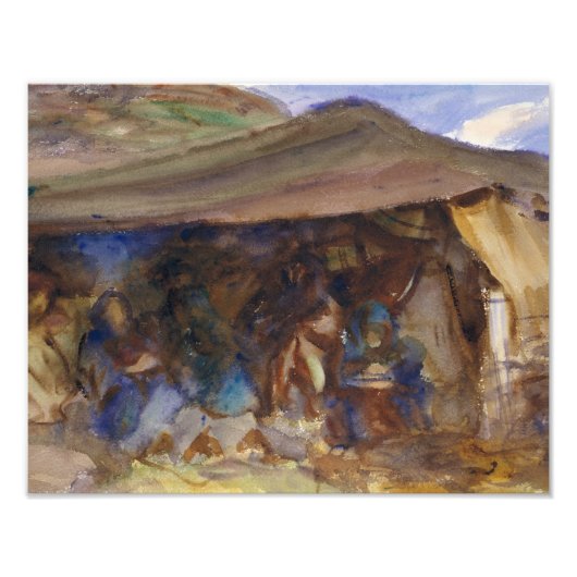 John Singer Sargent - Bedouin Tent Foto Afdruk (Voorkant)