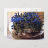 John Singer Sargent-Blue Gentians Briefkaart (Voorkant / Achterkant)