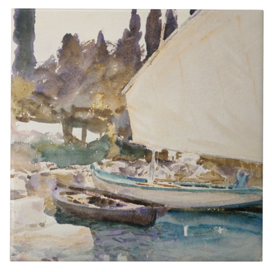 John Singer Sargent - Boats Tegeltje (Voorkant)