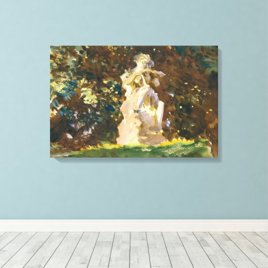 John Singer Sargent - Boboli Garden, Florence Canvas Afdruk (Insitu (Houten vloer))