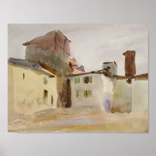 John Singer Sargent - Borgo San Lorenzo Poster (Voorkant)