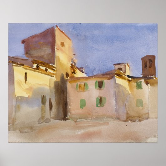 John Singer Sargent - Borgo San Lorenzo Poster (Voorkant)