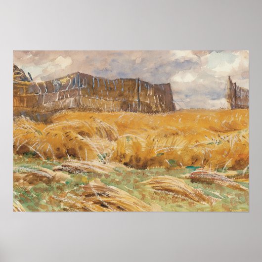 John Singer Sargent - Camouflaged Field in Frankri Poster (Voorkant)