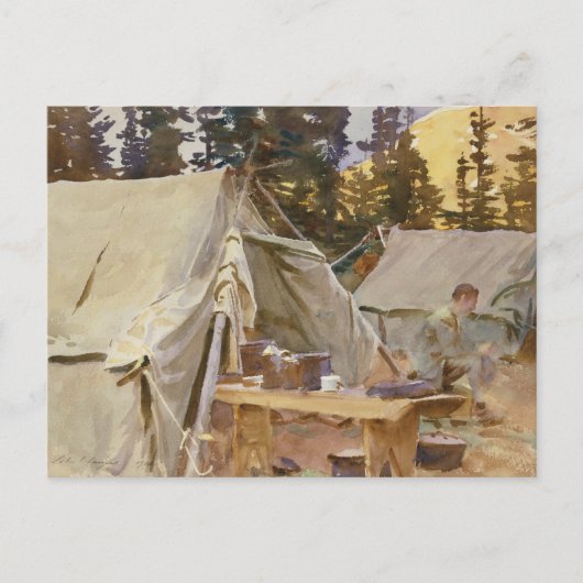 John Singer Sargent - Camp bij Lake O'Hara Briefkaart (Voorkant)