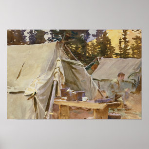 John Singer Sargent - Camp bij Lake O'Hara Poster
