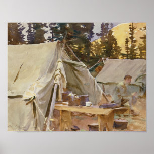 John Singer Sargent - Camp bij Lake O'Hara Poster