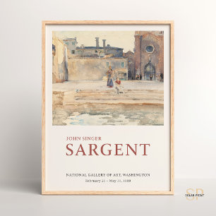 John Singer Sargent Campo dei Frari Venetië Verf Poster
