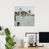 John Singer Sargent - Capri Girl op een dak Poster (Thuiskantoor)