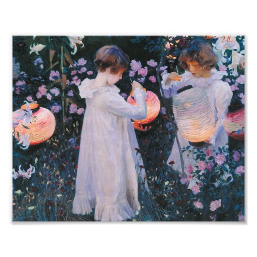 John Singer Sargent - Carnatie, Lily, Lily, Roos. Foto Afdruk (Voorkant)