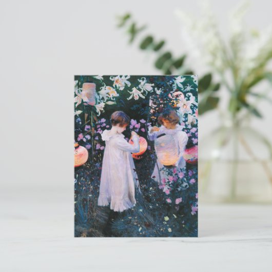 John Singer Sargent CarnLily Roos Briefkaart (Staand voorkant)