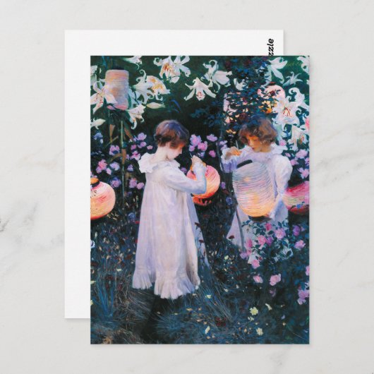 John Singer Sargent CarnLily Roos Briefkaart (Voorkant / Achterkant)