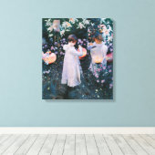 John Singer Sargent CarnLily Roos Canvas Afdruk (Insitu (Houten vloer))