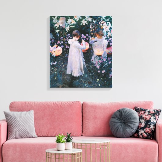 John Singer Sargent CarnLily Roos Canvas Afdruk (Insitu (Woonkamer))