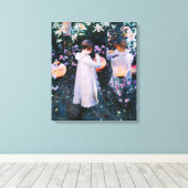 John Singer Sargent CarnLily Roos Canvas Afdruk (Insitu (Houten vloer))