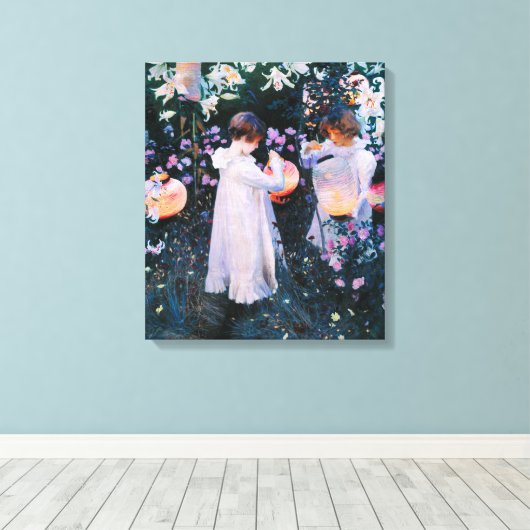John Singer Sargent CarnLily Roos Canvas Afdruk (Insitu (Houten vloer))