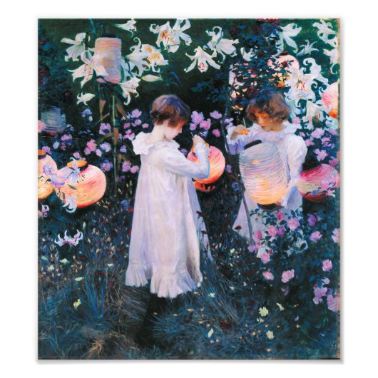 John Singer Sargent CarnLily Roos Foto Afdruk (Voorkant)