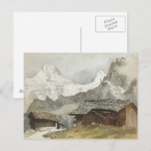 John Singer Sargent - Chalets, Breithorn, Murren Briefkaart (Voorkant / Achterkant)
