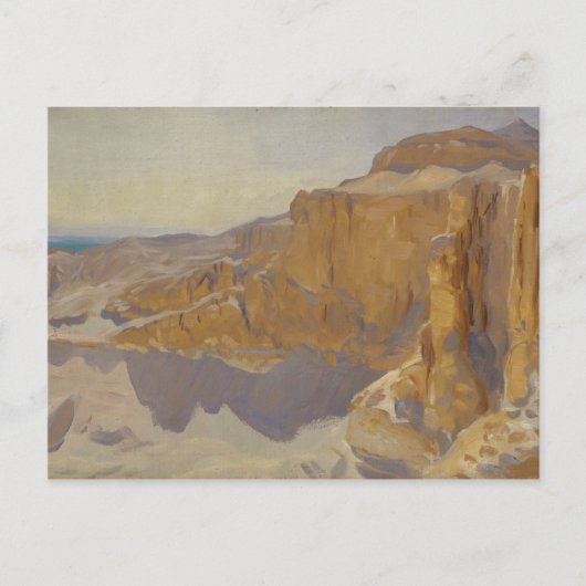John Singer Sargent - Cliffs at Deir el Bahri Briefkaart (Voorkant)