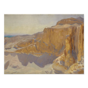 John Singer Sargent - Cliffs at Deir el Bahri Foto Afdruk