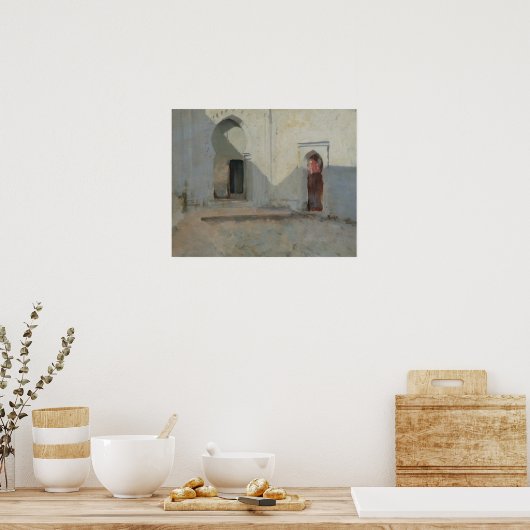 John Singer Sargent - Courtyard, Tetuan, Marokko Poster (Keuken)