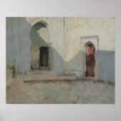 John Singer Sargent - Courtyard, Tetuan, Marokko Poster (Voorkant)