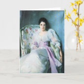 John Singer Sargent - Dame Agnew Kaart (Gele Bloem)