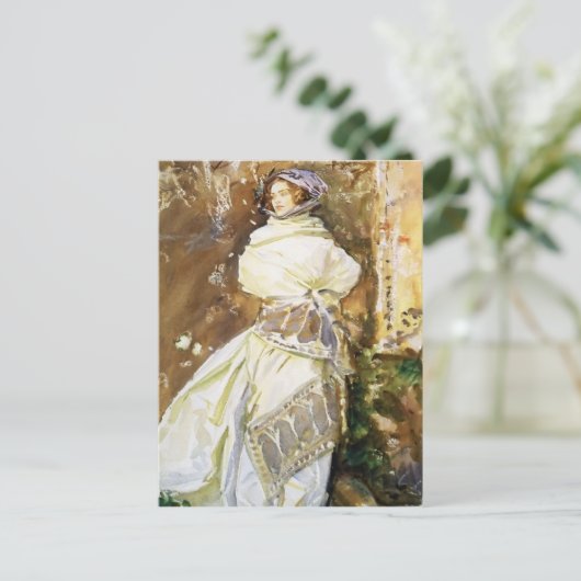 John Singer Sargent: De Cashmere Shawl Briefkaart (Staand voorkant)