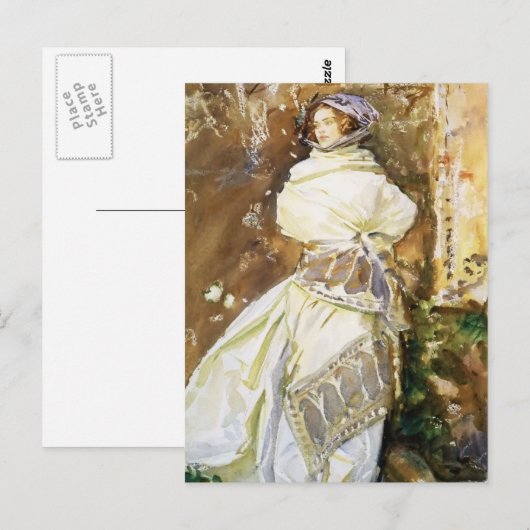 John Singer Sargent: De Cashmere Shawl Briefkaart (Voorkant / Achterkant)