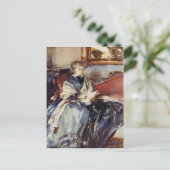 John Singer Sargent: De Groene Dress Briefkaart (Staand voorkant)