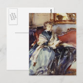 John Singer Sargent: De Groene Dress Briefkaart (Voorkant / Achterkant)