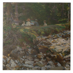 John Singer Sargent - De meester en zijn leerlinge Tegeltje
