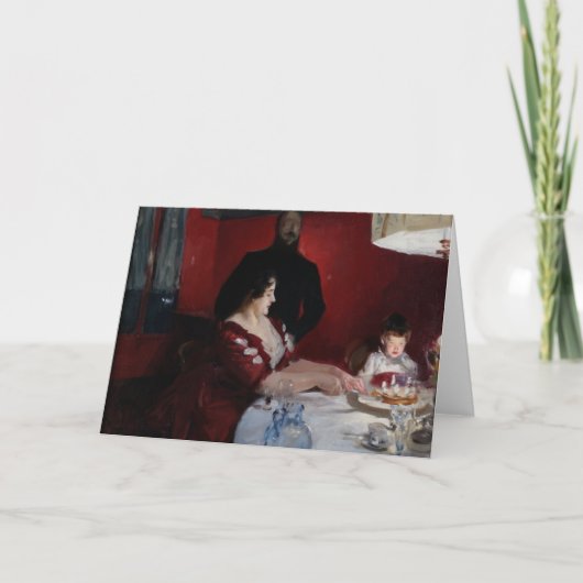 John Singer Sargent - de Partij van de Verjaardag Kaart (Voorkant)