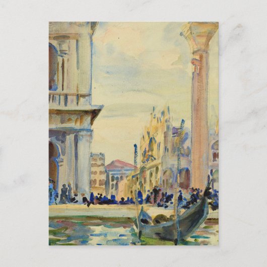 John Singer Sargent - De Piazzetta Briefkaart (Voorkant)