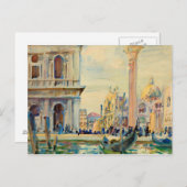 John Singer Sargent - De Piazzetta Briefkaart (Voorkant / Achterkant)