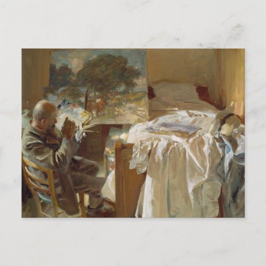 John Singer Sargent - Een artiest in zijn Studio Briefkaart (Voorkant)