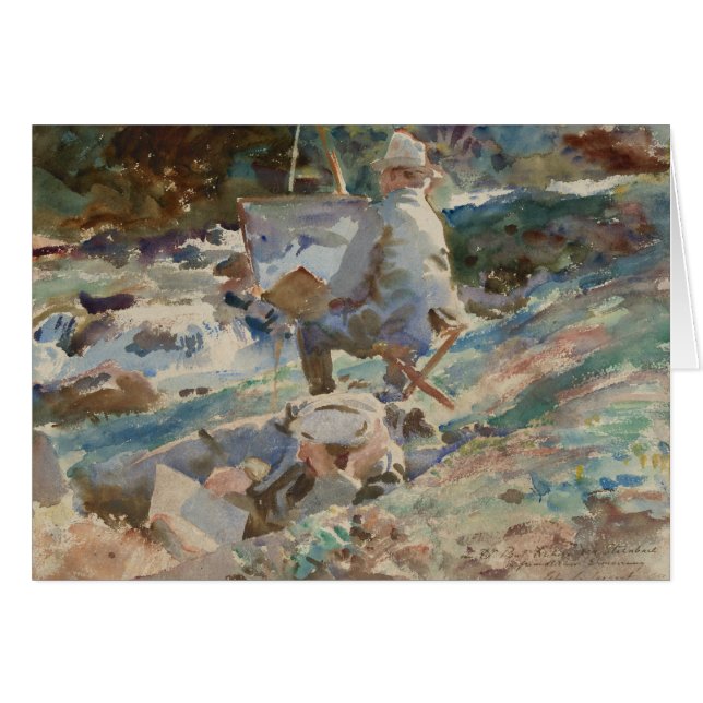 John Singer Sargent - Een kunstenaar in zijn esel (Voorkant Horizontaal)