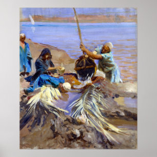 John Singer Sargent Egyptenaren die water eten Poster