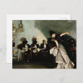 John Singer Sargent-El Jaleo Briefkaart (Voorkant / Achterkant)