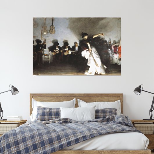 John Singer Sargent - El Jaleo Canvas Afdruk (Insitu (Slaapkamer))